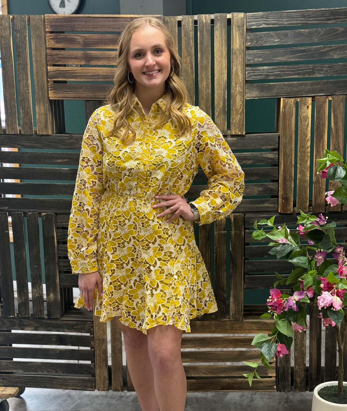 Gabby Eyelet Mini Dress