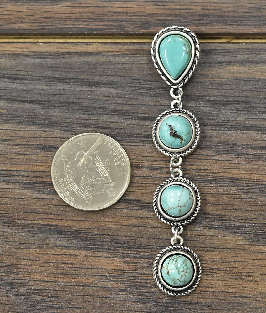 Handmade Turquoise Post Earrings