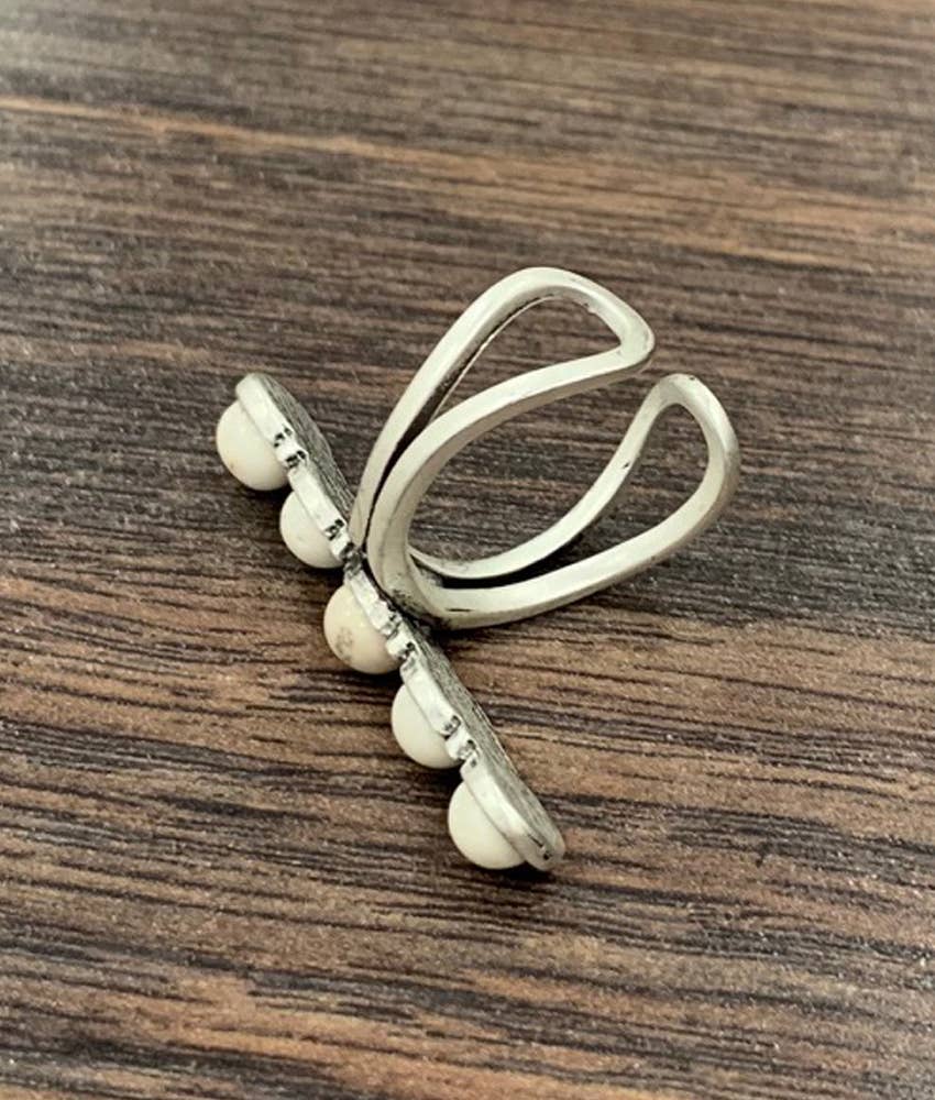 White Turquoise Adjustable Ring