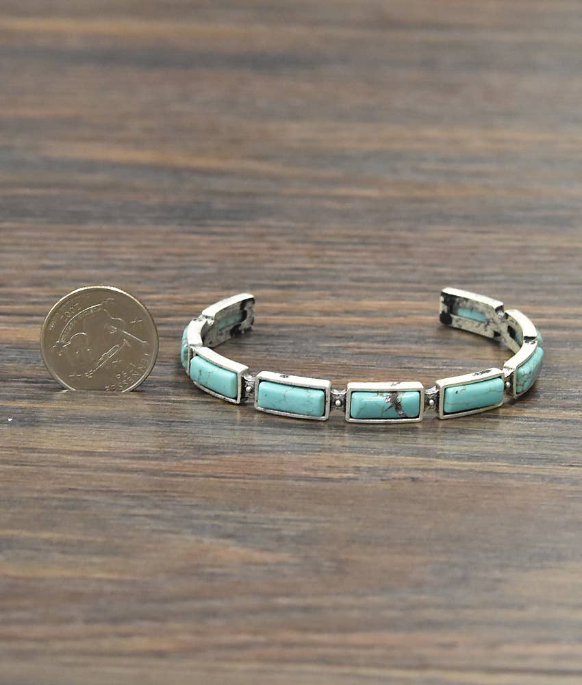 Bar Turquoise Cuff Bracelet