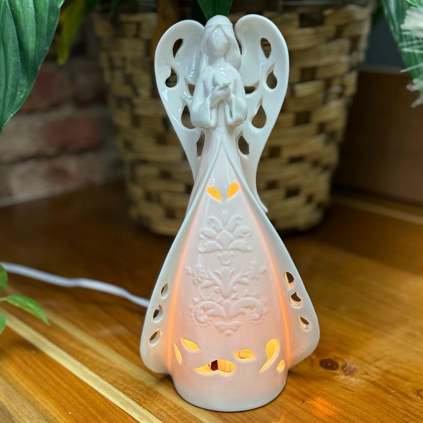 Light Up Ceramic Angel