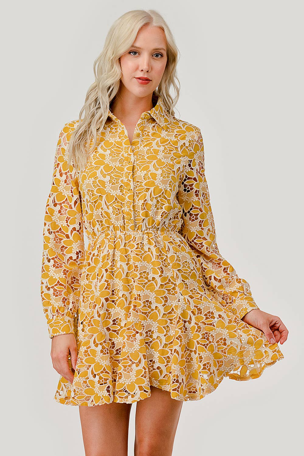 Gabby Eyelet Mini Dress