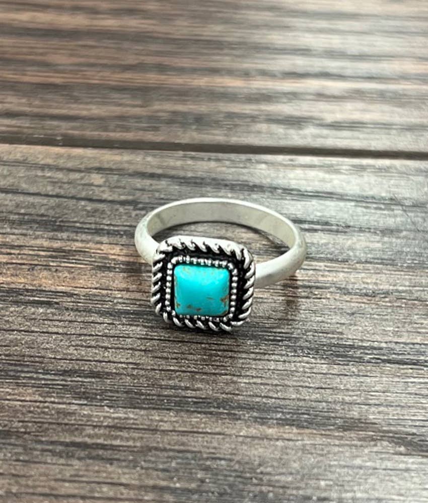 5mm Turquoise Adjustable Ring