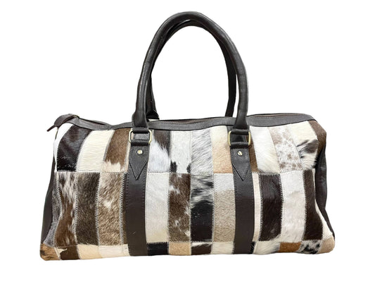 Patchwork  Cowhide Duffle Bag