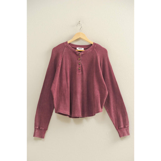 Heidi Waffle Raglan Top