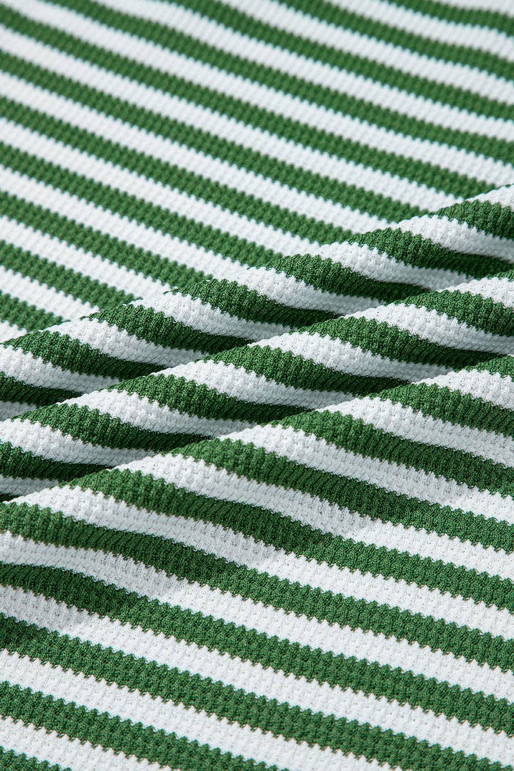 Thermal Knit Striped Top