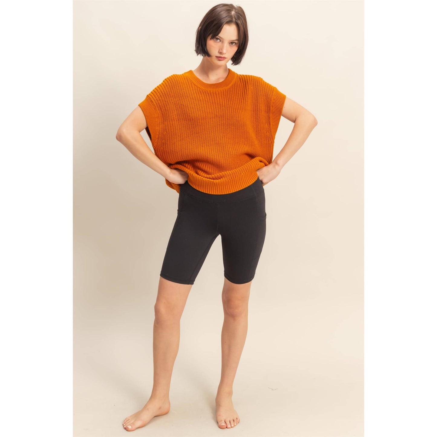 Short Sleeve Oversized Casual Sweater