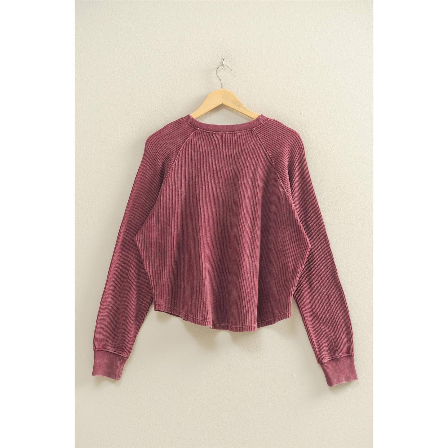 Heidi Waffle Raglan Top