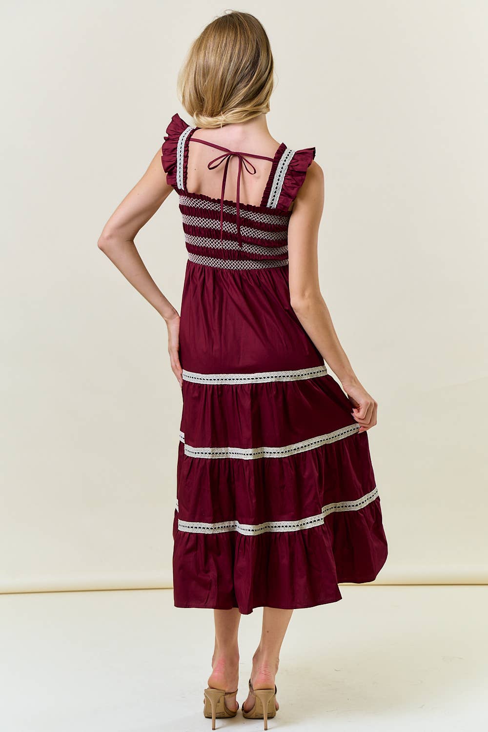 Smoked Tiered Maxi Dress