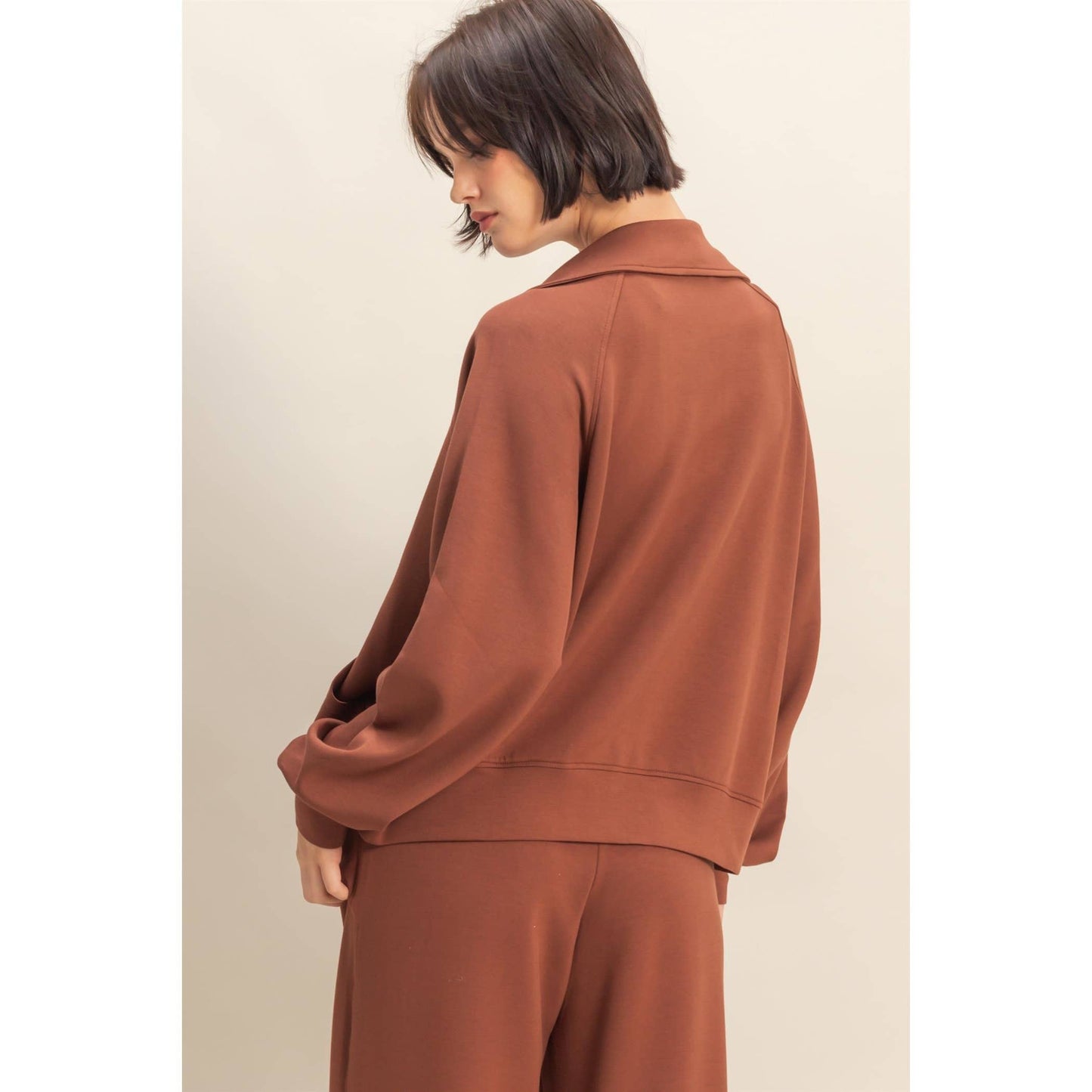 Scuba High Neck Long Sleeve Zip Jacket
