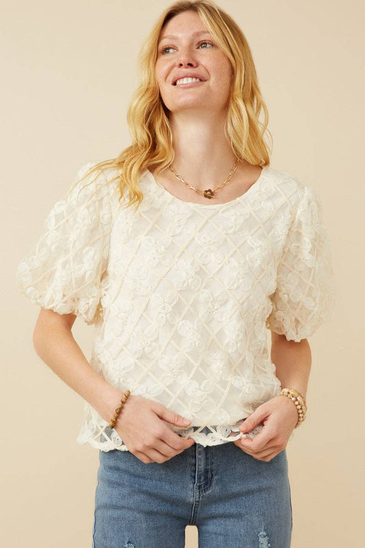 Floral Applique Blouse
