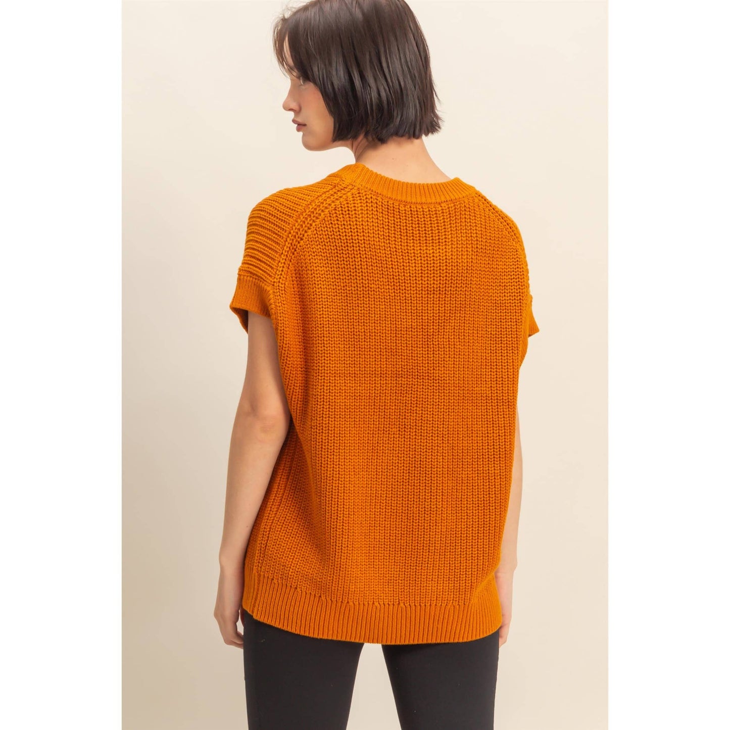 Short Sleeve Oversized Casual Sweater