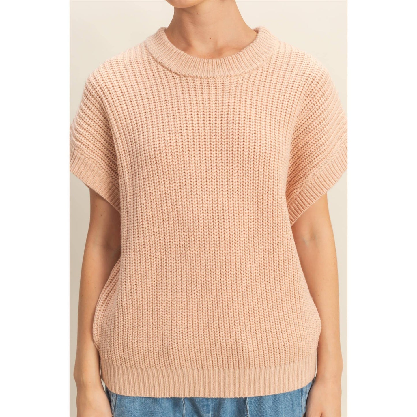 Short Sleeve Oversized Casual Sweater