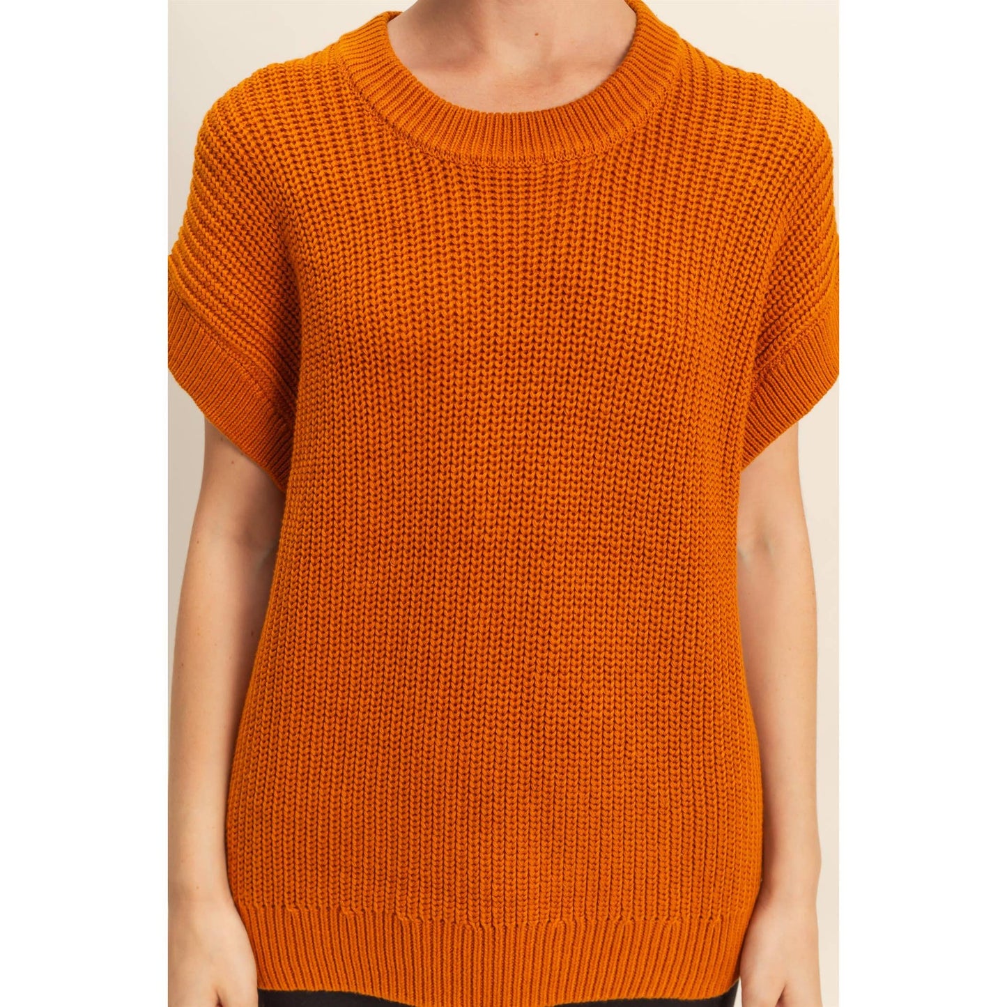 Short Sleeve Oversized Casual Sweater