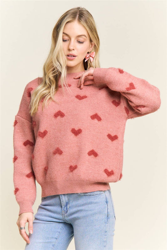 Heart Pattern Sweater