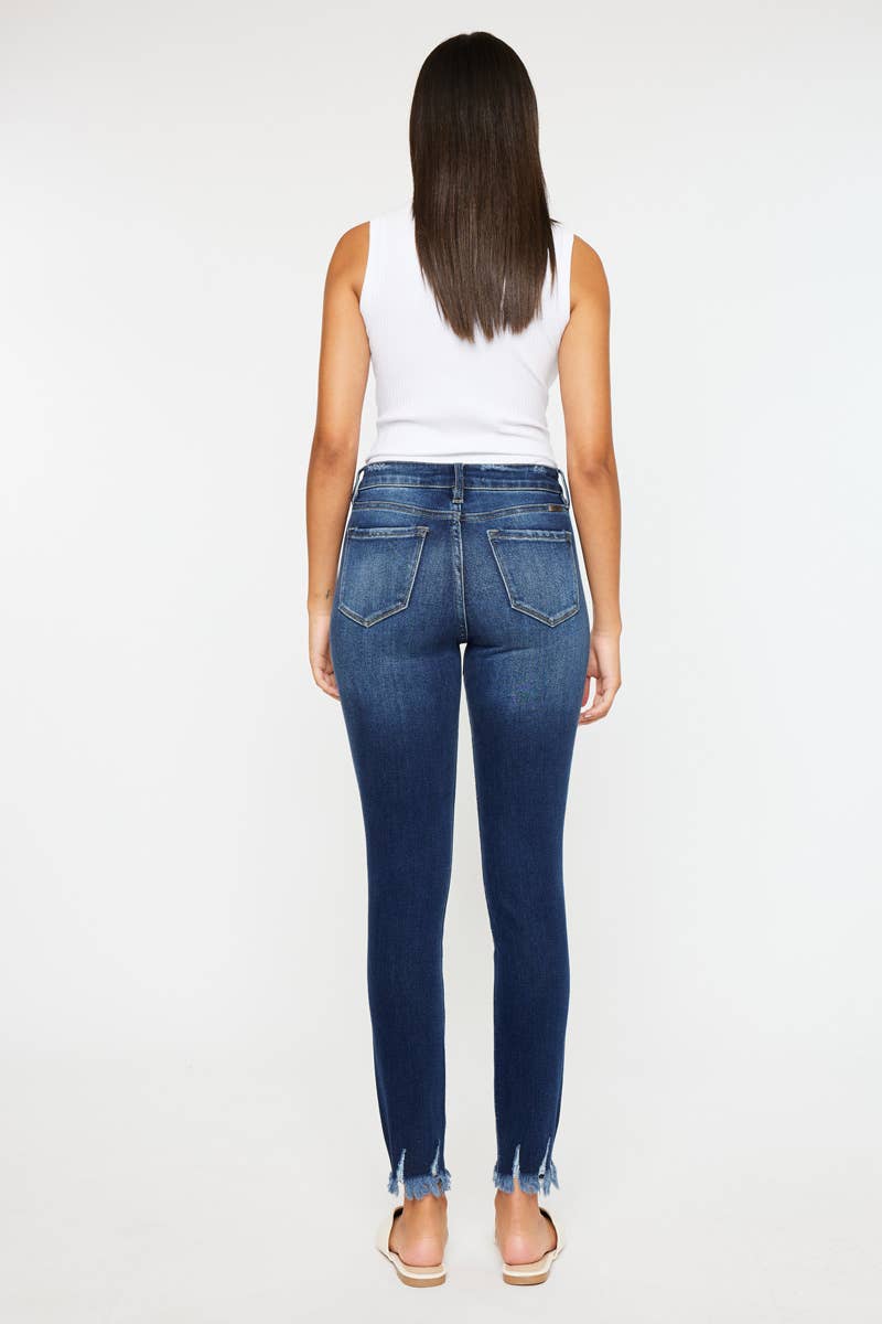 High Rise Dark Wash Skinny Jeans