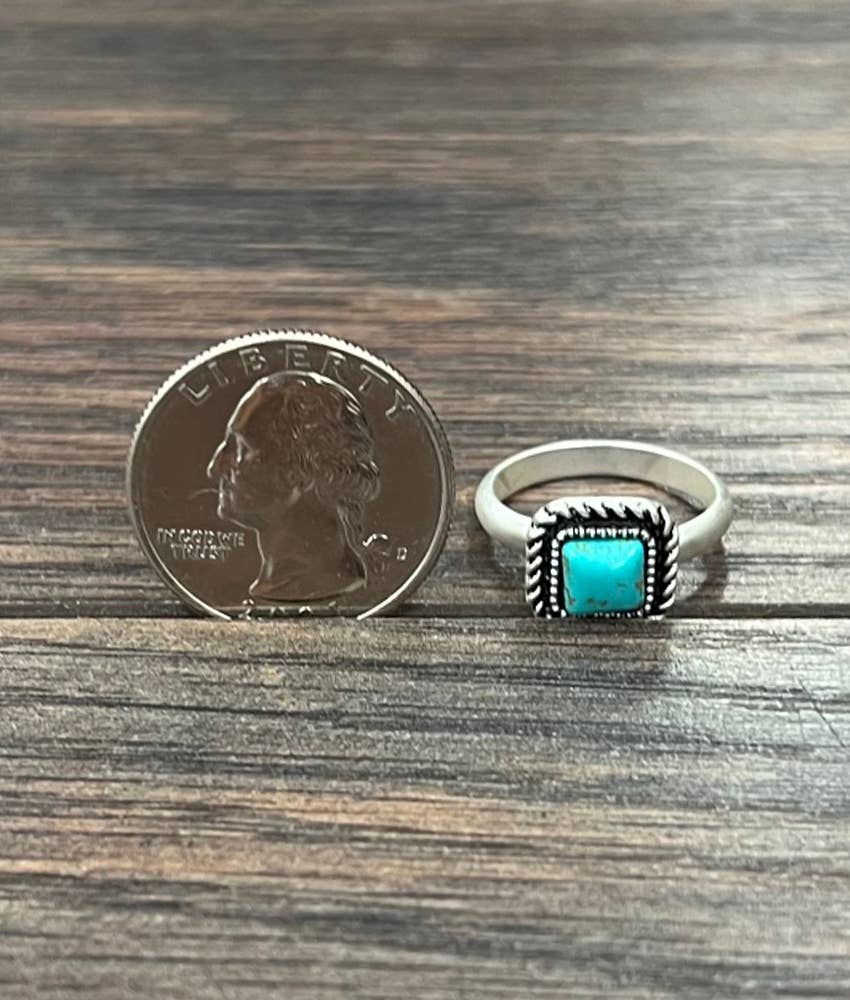 5mm Turquoise Adjustable Ring