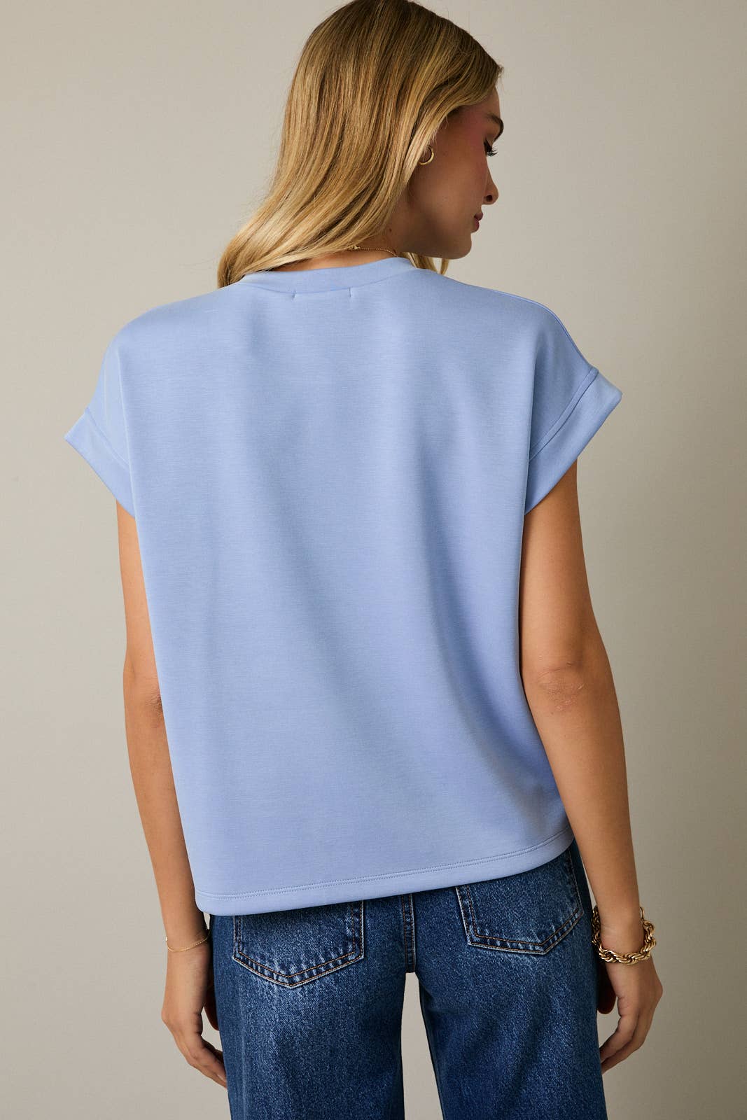 Cuffed Short Sleeve Top
