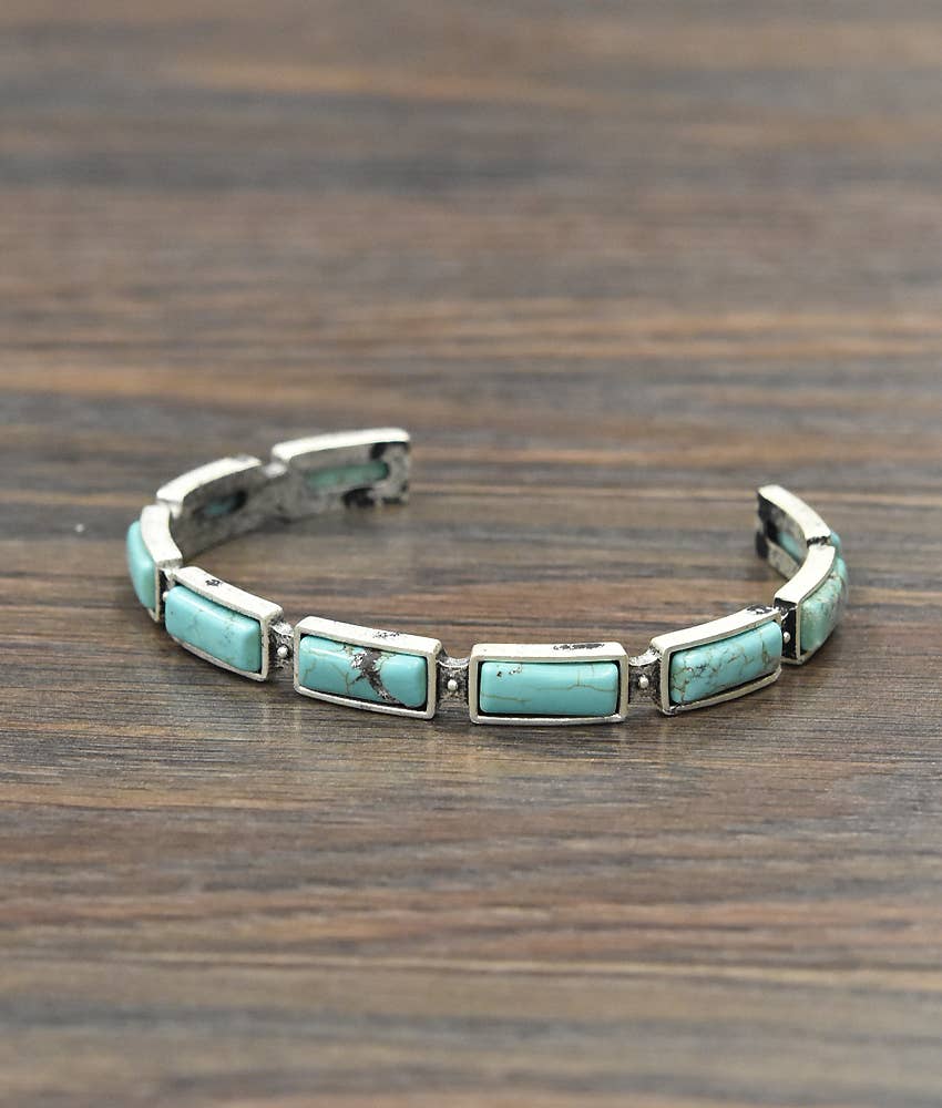 Bar Turquoise Cuff Bracelet