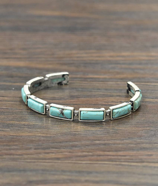 Bar Turquoise Cuff Bracelet