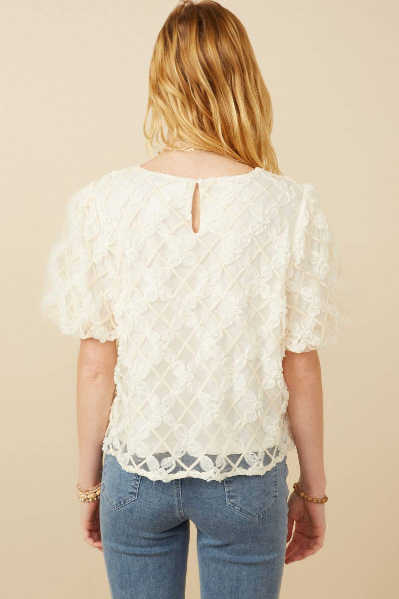 Floral Applique Blouse