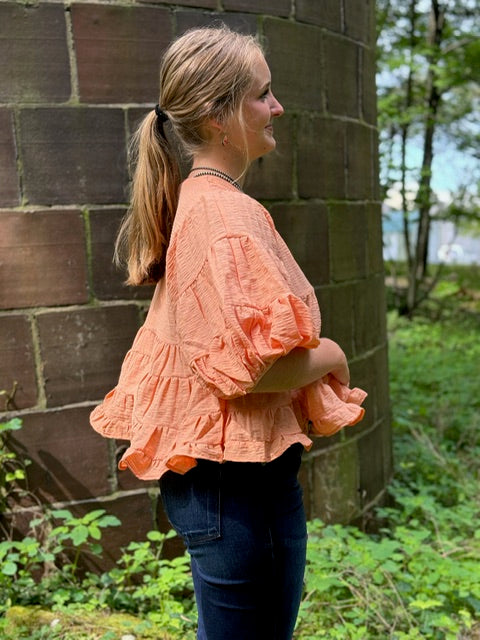 Sherbet Ruffle Shirt