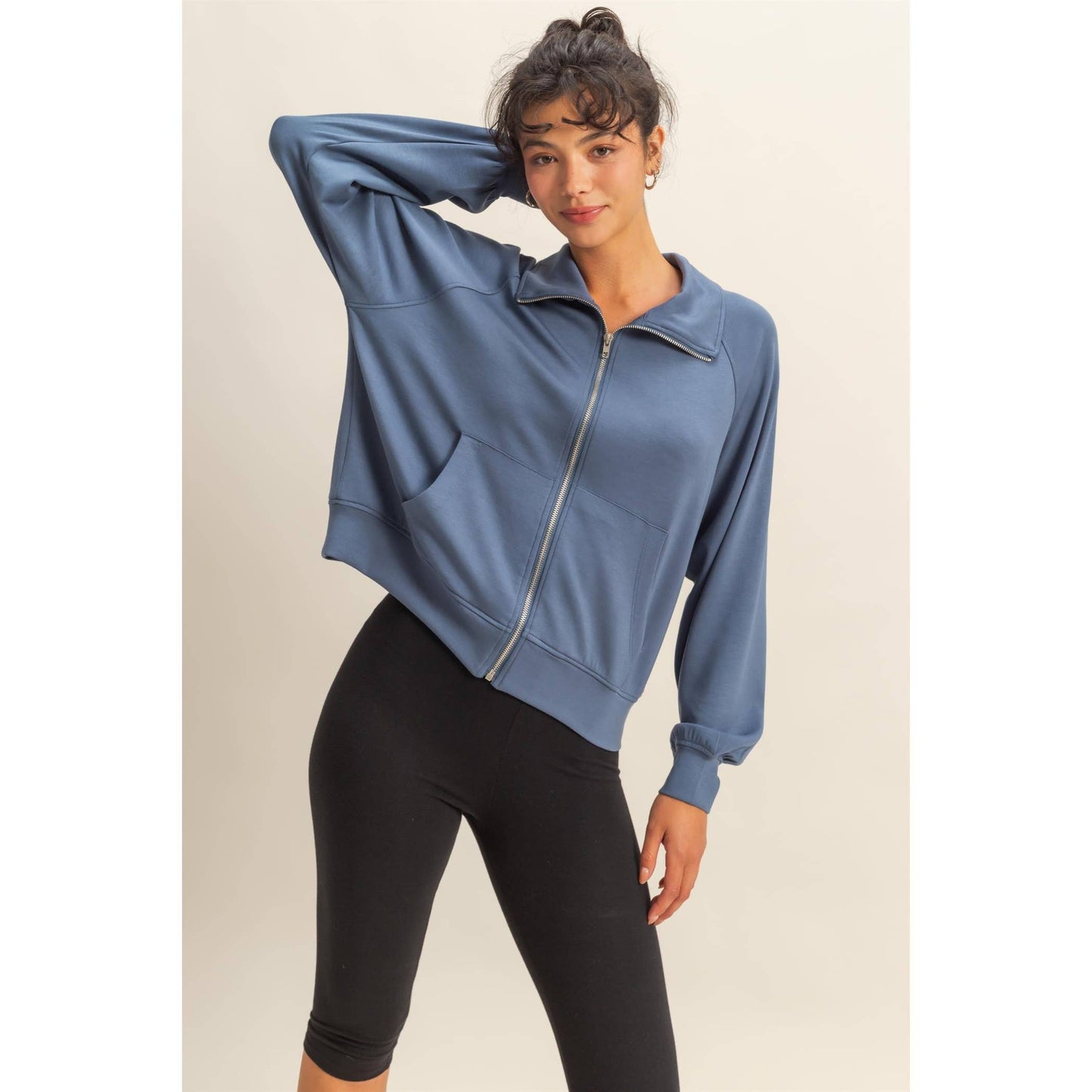 Scuba High Neck Long Sleeve Zip Jacket
