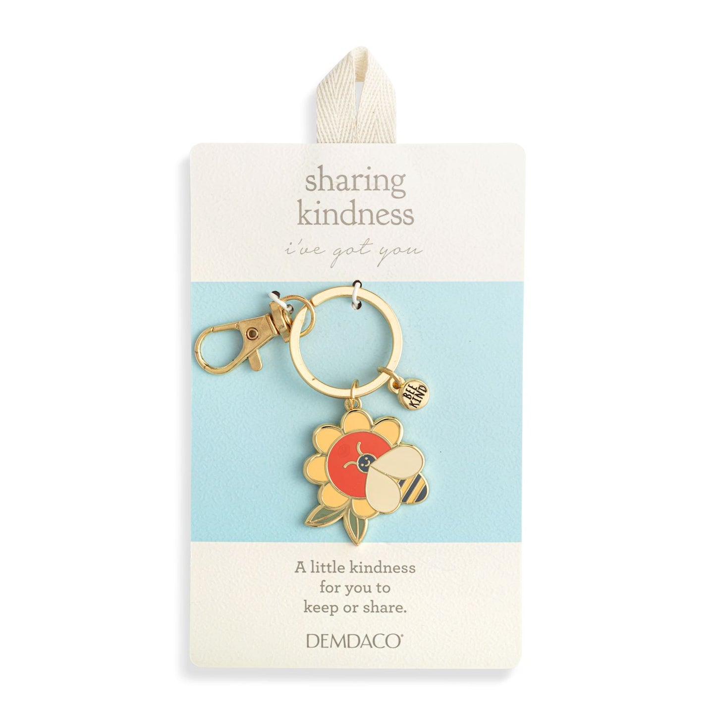 Bee and Flower Keychain