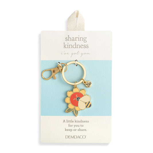 Bee and Flower Keychain