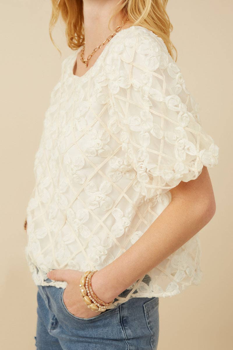 Floral Applique Blouse