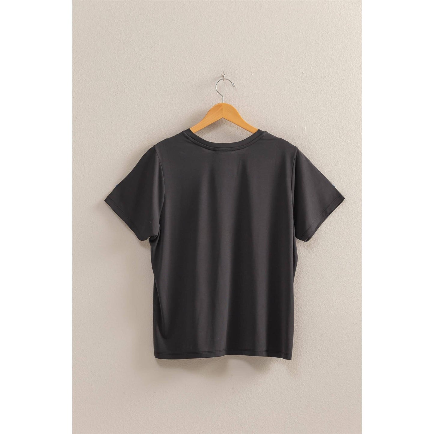 Basic Round Neck Short Sleeve T Shirt